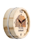 Часы банные бочонок «Это моя банька» - Фото 5