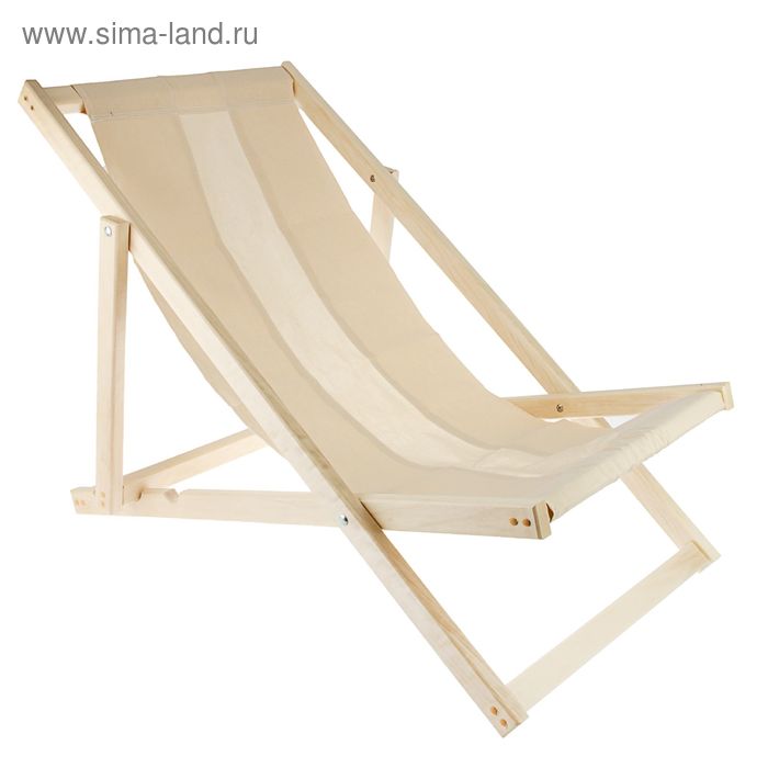 Шезлонг складной, 140×60×80 см, деревянный, «Добропаровъ» - Фото 1
