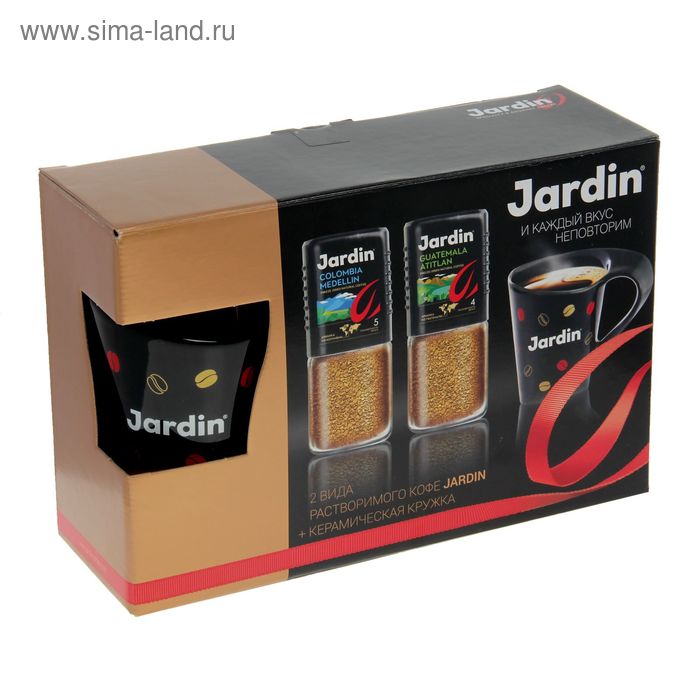 Кофе Jardin подарочный набор с керамической кружой, 2 вида*95г - Фото 1