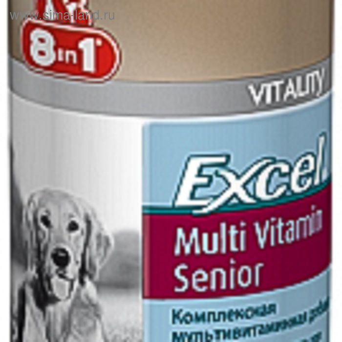 Мультивитамины 8in1 Excel  для пожилых собак, 70 таб. - Фото 1