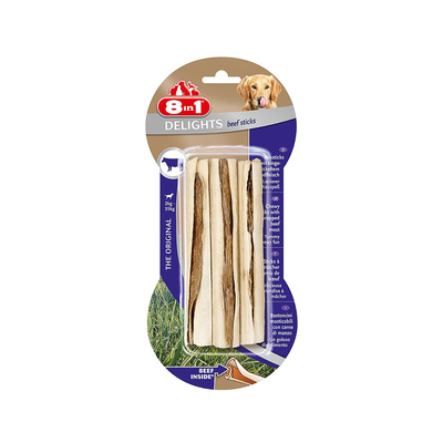Палочки 8in1 DELIGHTS Beef для мелких и средних пород, говядиной, 3×13 см