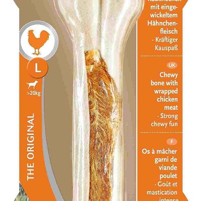 Сверхпрочная косточка 8in1 DELIGHTS Strong L для крупных собак, с куриным мясом, 21 см