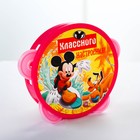 Бубен "Весёлые нотки", Клуб Микки мауса, d=10 см, МИКС - Фото 1