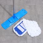 Швабра для мытья пола плоская Доляна, насадка из микрофибры 42×12 см, телескопическая стальная ручка 72-124 см, цвет МИКС - Фото 3