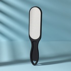 Тёрка для ног, лазерная, двусторонняя, прорезиненная ручка, 25,5 см, цвет чёрный - Фото 2
