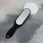 Пилка для пяток, лазерная, двусторонняя, прорезиненная ручка, 25.5 см, чёрная - Фото 3