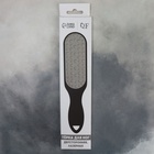 Пилка для пяток, лазерная, двусторонняя, прорезиненная ручка, 25.5 см, чёрная - Фото 8