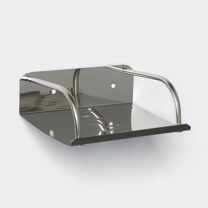 Мыльница настенная, 14.5×11.5×5 см, сталь - Фото 1