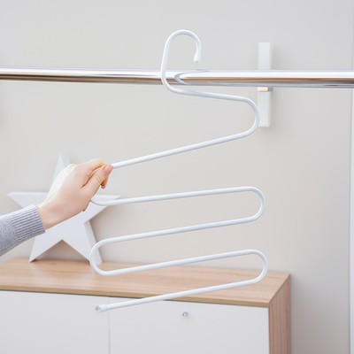 Вешалка для брюк и юбок «Змейка», 29.5×35 см, МИКС