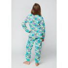 Пижама для девочки, цвет бирюзовый, рост 128 см - Фото 6