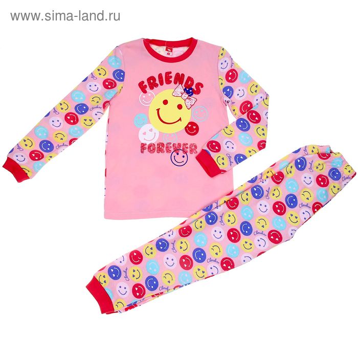 Пижама для девочки, рост 116 см (60), цвет персиковый CAK 5252_Д - Фото 1