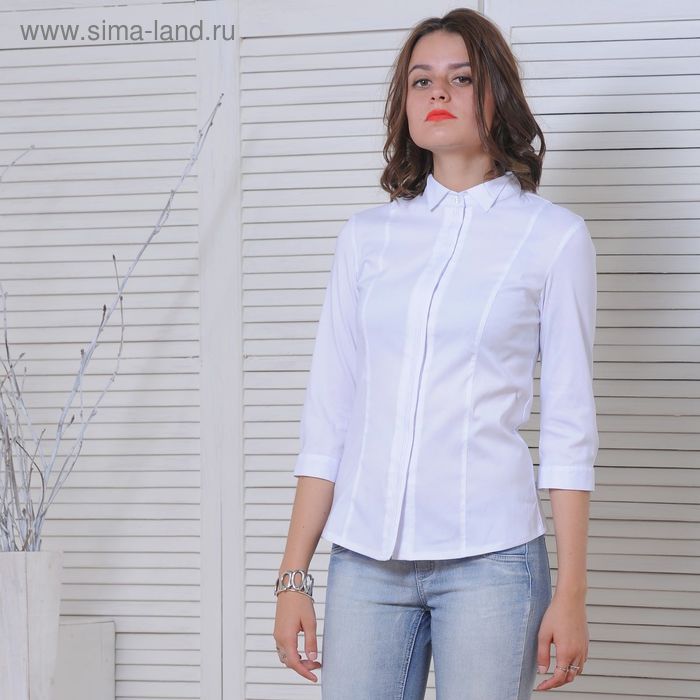 Рубашка женская 5171 С+, размер 50, рост 164 см, цвет белый - Фото 1