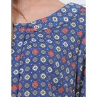 Блуза женская 5175а цвет т.синий/серый/красный, р-р 50, рост 164 см - Фото 4