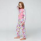 Пижама для девочки, рост 140 см (72), цвет розовый - Фото 2