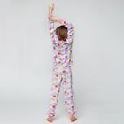 Пижама для девочки, рост 140 см (72), цвет розовый - Фото 3