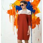 Платье женское 5074 цвет кирпичный/бежевый, р-р 50 - Фото 1