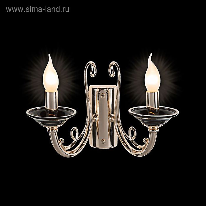 Бра "Вельможа" 2 лампы 60W Е14 матовое золото/черный - Фото 1