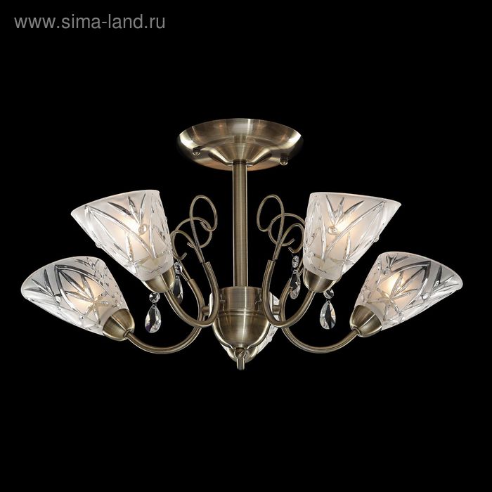 Люстра "Диктис" 5 ламп 60W Е14 античная бронза - Фото 1