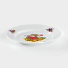 Тарелка детская Добрушский завод «Лесовичок», d=20 см, фарфор, белая, рисунок МИКС - Фото 2