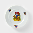 Тарелка детская Добрушский завод «Лесовичок», d=20 см, фарфор, белая, рисунок МИКС - Фото 6