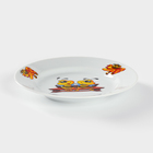 Тарелка детская Добрушский завод «Пчёлы», d=20 см, фарфор, белая - Фото 2