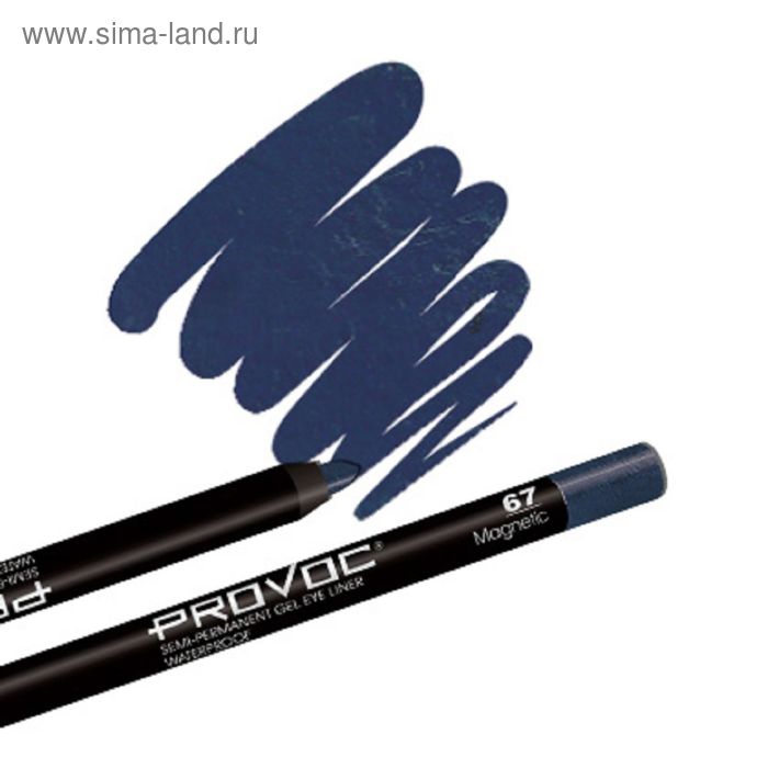 Гелевая подводка в карандаше для глаз Provoc, тон Provoc, тон 67, цвет темно-сапфировый, шиммер   15 - Фото 1