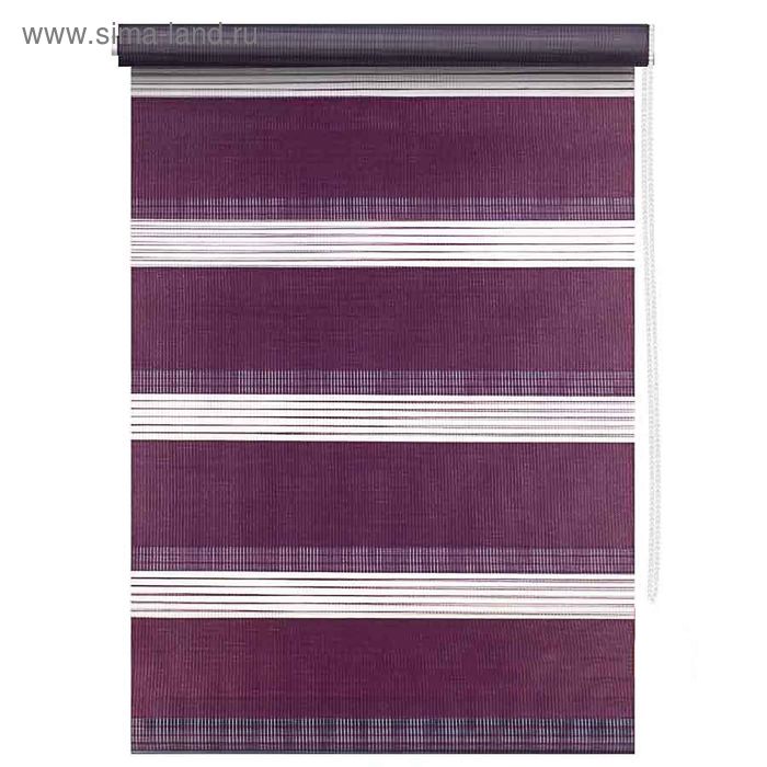 Штора рулонная 40×160 см «День и ночь», цвет красное вино - Фото 1