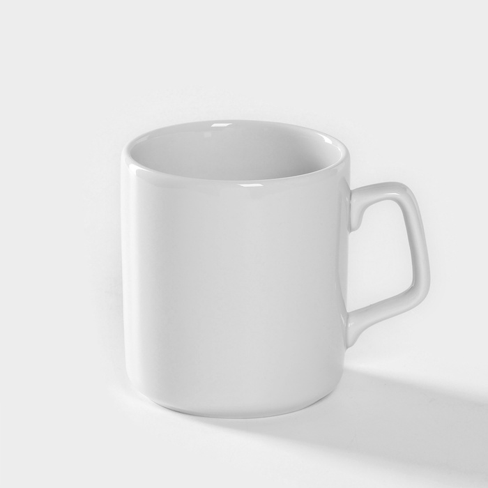 Кружка Добрушский завод «Эльза», 350 мл, d=8.2 см, фарфор, белая - Фото 1