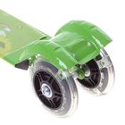 Самокат стальной ОТ-508, три колеса PVC d=100 мм светящиеся, цвет зелёный, в пакете - Фото 2