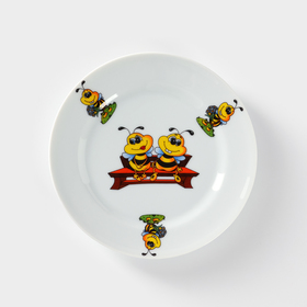 Тарелка фарфоровая «Пчёлы», d=17 см