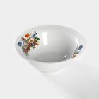 Тарелка глубокая Добрушский завод «Букет цветов», 550 мл, d=17 см, фарфор, белая - Фото 2