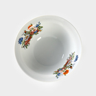 Тарелка глубокая Добрушский завод «Букет цветов», 550 мл, d=17 см, фарфор, белая - Фото 3