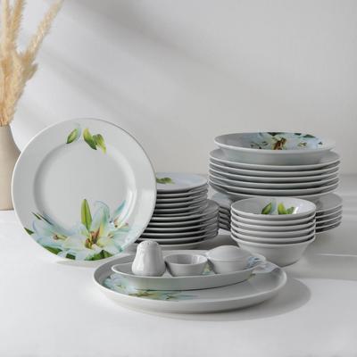 Сервиз столовый «Цветущая лилия», 36 предметов, 4 вида тарелок