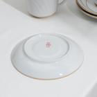 Сервиз чайный Добрушский завод «Бомонд», 14 предметов: чашки 6 шт., блюдце 6 шт., чайник, сахарница, фарфор, белый - Фото 3