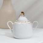 Сервиз чайный Добрушский завод «Бомонд», 14 предметов: чашки 6 шт., блюдце 6 шт., чайник, сахарница, фарфор, белый - Фото 7