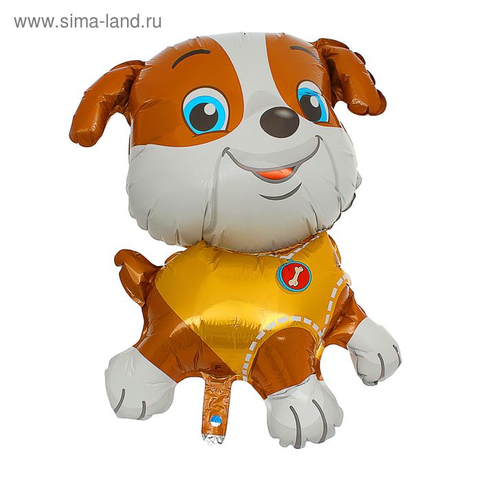 Шар воздушный фольгированный 12" «Щенок в жёлтом», для палочки - Фото 1