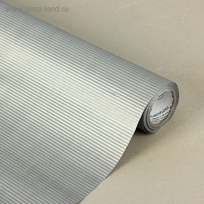Бумага упаковочная крафт, двусторонняя серебряная, 0.5 х 10 м - Фото 1