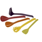 Набор кухонных принадлежностей CALVE, 5 предметов: половник, лопатка, 3 вида ложек, нейлон - Фото 2