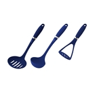 Набор кухонных принадлежностей CALVE, 3 предмета: половник, шумовка, картофелемялка, цвет МИКС - Фото 1