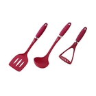 Набор кухонных принадлежностей CALVE, 3 предмета: половник, лопатка, картофелемялка, цвет МИКС - Фото 1