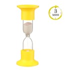 Песочные часы настольные на 3 минуты, h=12 см, d = 4.4 см, упаковка пакет, микс - Фото 1