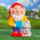 Садовая фигура "Гном с кроликом", разноцветная, 38 см, микс - Фото 4