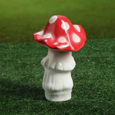 Садовая фигура "Мухомор", керамика, 21 см