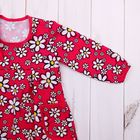 Платье для девочки, рост 92 см, цвет малиновый, принт ромашка (арт. 711242-1_М) - Фото 3