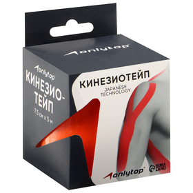 Кинезио-тейп ONLYTOP, 7,5 см х 5 м, цвет МИКС 105045