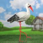 Садовая фигура "Аист", белая, 76 см - Фото 1