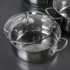 УЦЕНКА Набор кастрюль из нержавеющей стали ЛИРА, 3,2 л+ 4,2( отличается крышка) + 5,2 л - Фото 2