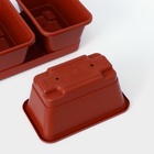 Набор горшков для цветов с поддоном Darel plastic, 750 мл, 53 см, 5 шт., терракотовый - Фото 5