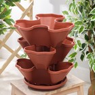 Кашпо для цветов многоярусное «Каскад», 3 шт., 12 л (секция 4 л), цвет терракотовый - Фото 11