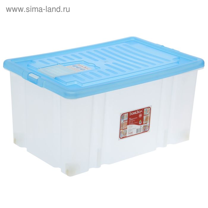 Ящик для хранения с крышкой Darel-box, 56 л, 60×40×31 см, цвет МИКС - Фото 1